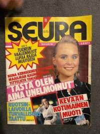 Seura 1987 nr 11, Niina Kärkkäinen Japaniin - Miss International beaty kilpailuun, kotimainen kevätmuoti, Ruotsinlsivoilla turvallisuus on taattu