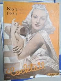 Cocktail 1951 nr 1 Novelli- ja pilalehti, pin-up kuvia ym. -aikuisviihdelehti / adult graphics magazine