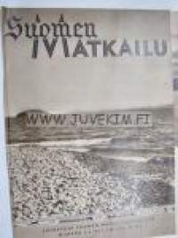 Suomen matkailu 1951 nr 4 (Artikkeli ja kuva: Lentäen Lemmenjoelle.  Lemmenjoen lentokenttä. Olympiavuoden 1952 kisat ja matkailu, seikkaperäinen arti