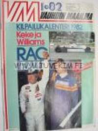 Vauhdin maailma 1982 nr 1 -mm. Datzun ZX Tvin-Turbo IMSA-GT pelottava TuplaTurbo, Vene Formulat -81, XX Pohjola ralli, Honda GL 1100 Gold Wing aatelis-Custom, Keken