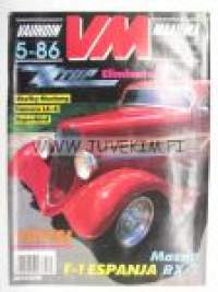 Vauhdin maailma 1986 nr 5 -mm. Camaro LS-6, Safari ralli, Valley Style Truck, ZZ TOP Eliminator