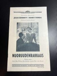 Nuoruudenrakkaus / Hennes Ungdomskärlek -käsiohjelma pääosissa / i huvudrollerna Dame May Whitty, Alan Marshal