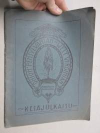 Ohion, Pensylvanian ja West Virginian Suomalaisen Raittiusliiton Kesäjulkaisu 1929