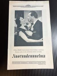 Nuoruudenunelma / En ungdosddröm -käsiohjelma pääosissa / i huvudrollerna Pola Negri