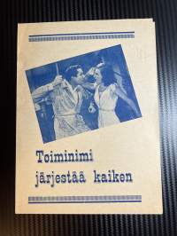 Toiminimi järjestää kaiken / Firman fixar allt -käsiohjelma pääosissa / i huvudrollerna Helen Murphy, Robert Wade