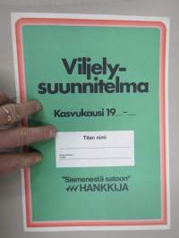 Viljelysuunnitelma kasvukausi 19..-.. - Hankkija Oy