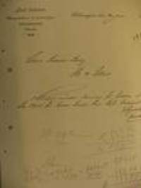 Axel Schalien Manufaktur & Trikotaffär affärsblankett 25.6.1890