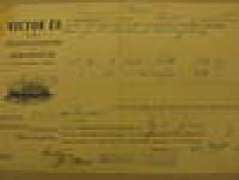 Victor Ek konossomentti 1913