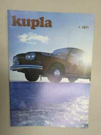 Kupla 1971 nr 1 -Volkswagen asiakaslehti, Rita ja Jouni Laine - Kuplalla Intiaan, 18 tyttöä Kuplassa, 100 000 Kupla Suomessa, Volkswagen yksilölliseksi, VW Radiot