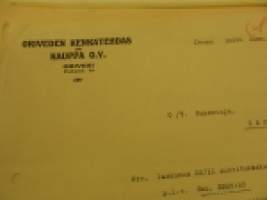 Oriveden Kenkätehdas ja Kauppa Oy -asiakirja 19.12.1921