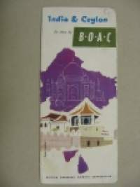 BOAC India & Ceylon -brochure