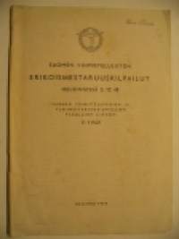 Suomen voimisteluliiton erikoismestaruuskilpailut Helsingissä 5.12 48 - Suomen voimistelupäivien ja yleismestaruuskilpailujen pakolliset liikkeet v. 1