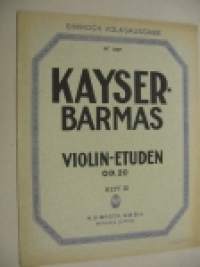 Kayser-Barmas violin-etyden op. 20 heft III -nuotit