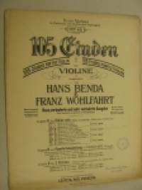 105 studies for the Violin Hans Benda & Franz Wohlfart -nuotit