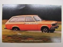 Opel Manta Sportwagon 1974 -mainospostikortti