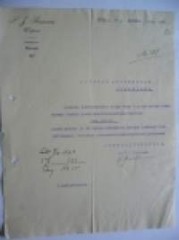 P.J. Pesonen Viipuri 9.11.1908 -asiakirja