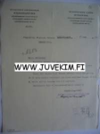 Helsingin Kaupungin Kaasulaitos Helsingfors/Helsinki 17.8.1929 -asiakirja