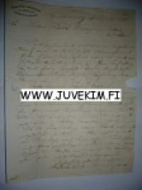 Theodor Wiede's Machinenfabrik Chemnitz in Sachsen Chemnitz 29.8.1870 -asiakirja