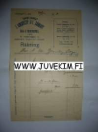 Handelshuset I. Arkadjeff & I. Sokoloff Helsingfors/Helsinki 20.12 1918 -asiakirja