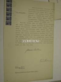 Herbert Emerik Aalto -asiakirja Suomen Valtion Rautatiet Pääjohtaja 1936