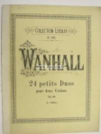 Wanhall 24 petits Duos pour deux Violons op. 56 -nuotit