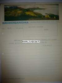 Arkkitehti Stenfors Helsinki 26.10.1936 -sähkösanoma