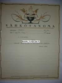 A. V. Stenfors Inha 26.10.1936 -sähkösanoma