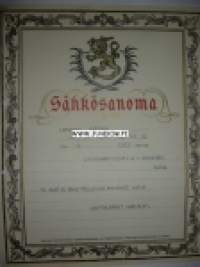 Lääninarkkitehti A. V. Stenfors Kurikka 26.10.1936 -sähkösanoma