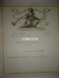 Arkkitehti Alfred Stenfors Helsinki 26.10.1936 -sähkösanoma