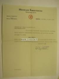 Heinolan Faneritehdas Zachariassen & Co Ab Heinola 14.3.1934 -asiakirja