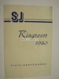 Statsjärnvägarna Ringresor 1940 -esite