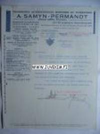 A. Samyn -Permandt Anvers 9.12.1939 -asiakirja