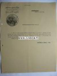 Storm & Bull Ltd Oslo 8.7.1925 -asiakirja