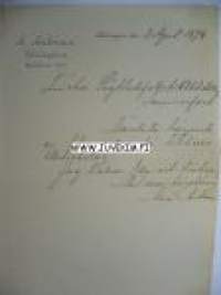 A. Antman Helsingfors 3.4.1896 -asiakirja