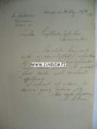 A. Antman Helsingfors/Helsinki 18.5.1896 -asiakirja