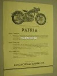 Patria moottoripyörä -myyntiesite
