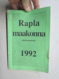 Rapla maakonna telefoniteatnik 1992 -puhelinluettelo