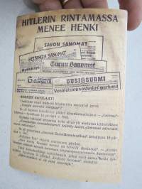 Hitlerin rintamassa menee henki -neuvostoliittolainen lentolehtinen, josta tehty postikortti