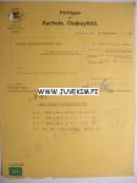 Karhula Osakeyhtiö Karhula 10.9.1923 -asiakirja