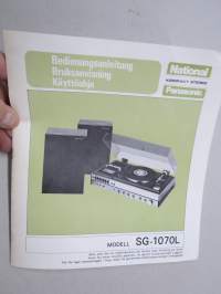 National Panasonic Model SG-1070L Kompakt Stereo Bedienungsanleitung / Bruksanvisning / Käyttöohje