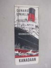 Cunard Linjalla Kanadaan -matka- / laivaesite