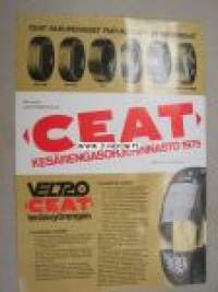 CEAT kesärengasohjehinnasto 1975 -myyntiesite