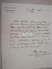 Suomen Valtionrautatiet, Koneinsinööri päähallinnossa, 25.9.1912 -asiakirja