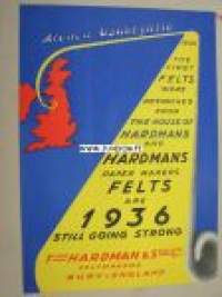 Thos. Hardman & Sons Ltd / Alonen Oy -paperiteollisuuden mainos