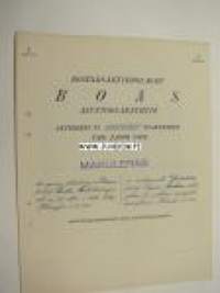 Bostadsaktiebolaget BOAS Asunto-osakeyhtiö, Helsinki 1925 1 000 mk -osakekirja