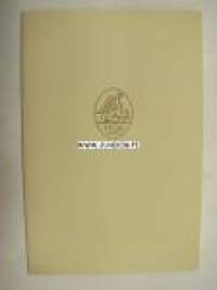 Helsingin Graafisen Klubin 25-vuotisjuhlakokous 4.11.1950 -ohjelmakortti