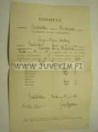 Virolahti, Kiiskilahti kansakoulu Senja Maria Ahlberg -todistus