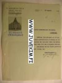 E. Jakobovitsch Helsingfors/Helsinki 28.8.1922 -asiakirja