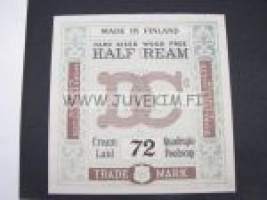 DC -suomalaisen paperiteollisuuden pakkausetiketti