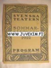 Svenska Teatern Program 1922-23 nr 1 -käsiohjelma